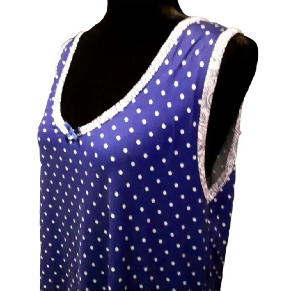Sag Harbor Chemise and Robe Set‎ Paisley and Polka Dot sz L